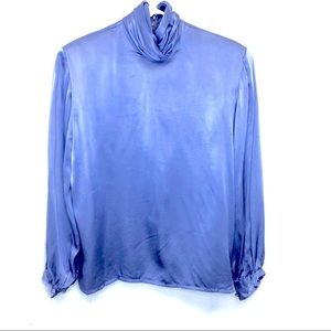 Women Mary Ann Restivo 100 silk high neck blouse 8